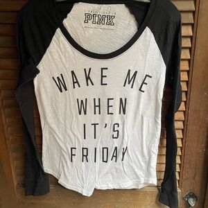 PINK Wake Me When It’s Friday Top - Small